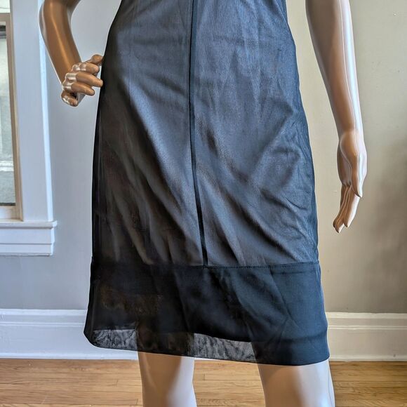 Vintage Y2K Express Mesh Mini Dress Black LBD Party Whimsigoth Size 7/8 - Picture 6 of 8